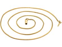Edwardian 9ct Gold Narrow Woven Chain