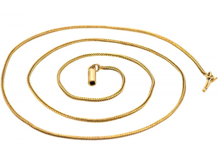 Edwardian 9ct Gold Narrow Woven Chain