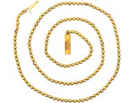 Edwardian 15ct Gold Bobble Chain