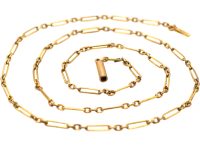 Edwardian 9ct Gold Fetter Link Chain