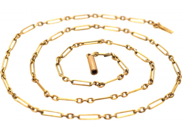 Edwardian 9ct Gold Fetter Link Chain