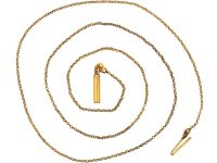 Edwardian 9ct Rolled Gold Trace Link Chain