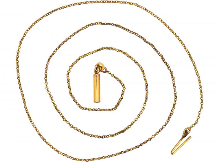 Edwardian 9ct Rolled Gold Trace Link Chain