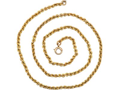 Edwardian 18ct Gold Trace Link Chain