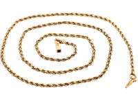 Edwardian 9ct Gold Prince of Wales Twist Chain