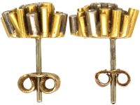 18ct White & Yellow Gold & Diamond Earrings Designed by Gilian Packard