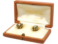 18ct White & Yellow Gold & Diamond Earrings Designed by Gilian Packard