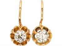 Early 20th Century 18ct Gold Claw Set Solitaire Diamond Earrings