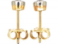 Edwardian 15ct Gold & Platinum, Diamond Solitaire Stud Earrings
