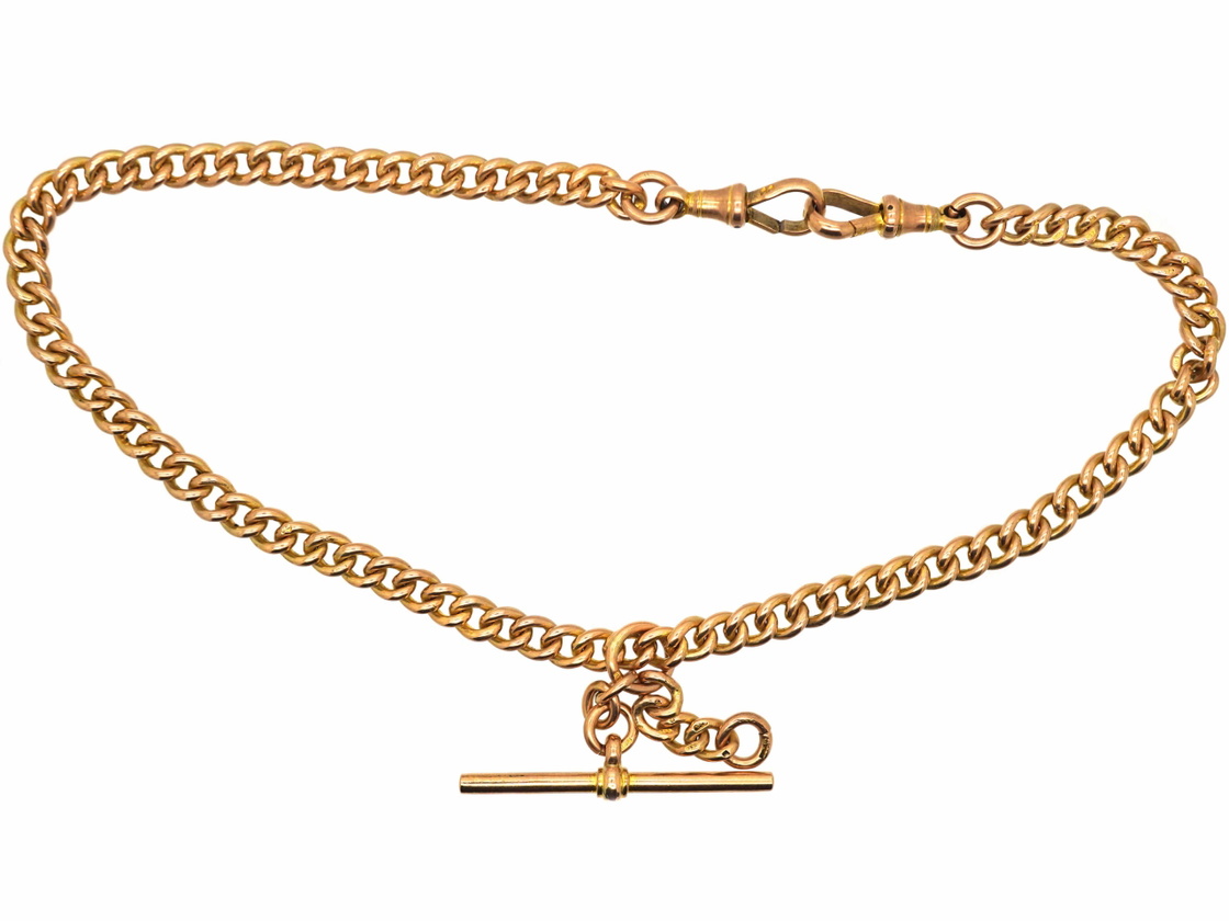 Edwardian 9ct Gold Albert Chain (396W) | The Antique Jewellery Company