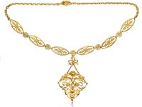 French 19th Century Belle Époque 18ct Gold Necklace