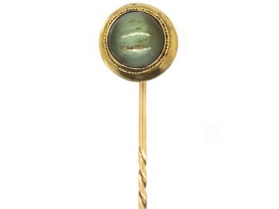Victorian 18ct Gold, Cat’s Eye Chrysoberyl Tie Pin