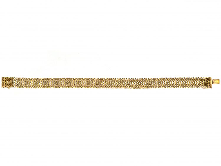 Edwardian 15ct Gold Ornate Articulated Bracelet