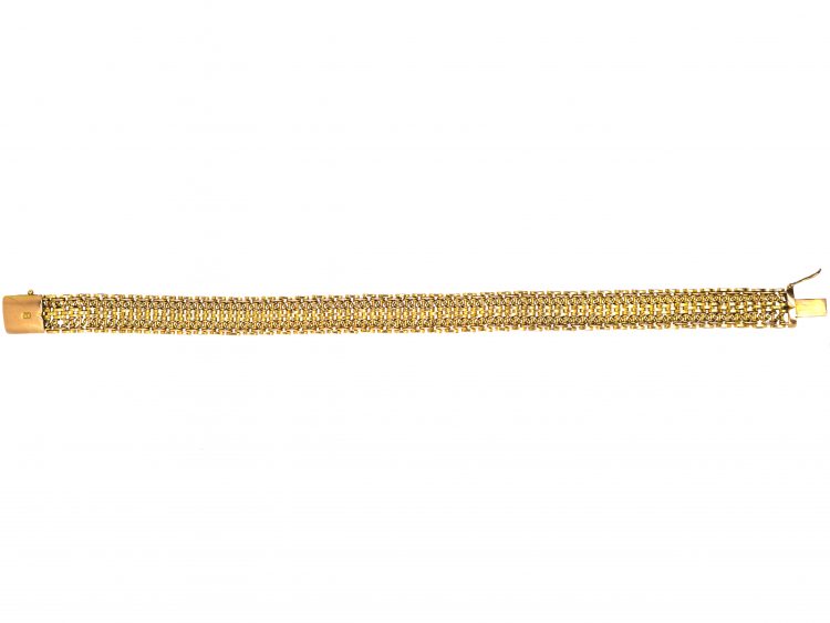 Edwardian 15ct Gold Ornate Articulated Bracelet