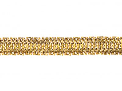 Edwardian 15ct Gold Ornate Articulated Bracelet