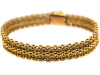 Edwardian 15ct Gold Ornate Articulated Bracelet