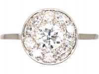 Art Deco Platinum, Diamond Cluster Ring