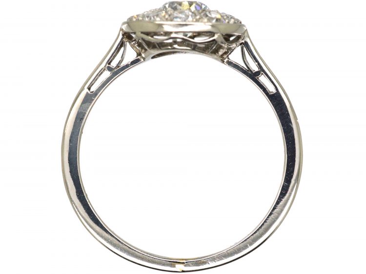 Art Deco Platinum, Diamond Cluster Ring