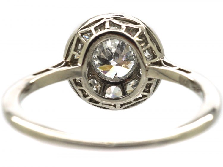 Art Deco Platinum, Diamond Cluster Ring