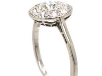 Art Deco Platinum, Diamond Cluster Ring