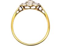 Edwardian 18ct Gold & Platinum, Diamond Daisy Cluster Ring
