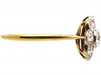Edwardian 18ct Gold & Platinum, Diamond Daisy Cluster Ring
