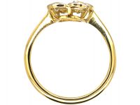 Edwardian 18ct Gold & Platinum, Diamond Pansy Ring
