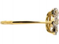 Edwardian 18ct Gold & Platinum, Diamond Pansy Ring