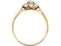 Edwardian 18ct Gold & Platinum, Diamond Daisy Cluster Ring