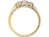 Edwardian 18ct Gold & Platinum, Diamond Cluster Ring