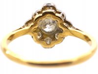 Edwardian 18ct Gold & Platinum, Diamond Cluster Ring