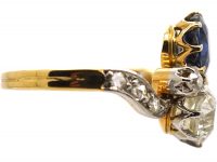 Edwardian 18ct Gold & Platinum, Sapphire & Diamond Tiara Ring
