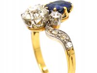 Edwardian 18ct Gold & Platinum, Sapphire & Diamond Tiara Ring