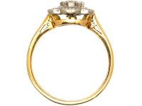 Edwardian 18ct Gold & Platinum, Diamond Daisy Cluster Ring