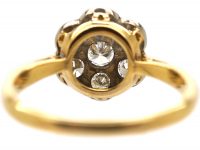 Edwardian 18ct Gold & Platinum, Diamond Daisy Cluster Ring