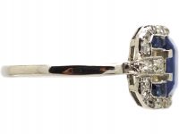 Art Deco Platinum, Sapphire & Diamond Ring