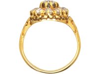 Victorian 18ct Gold & Diamond Cluster Ring