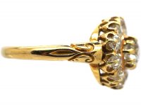 Victorian 18ct Gold & Diamond Cluster Ring