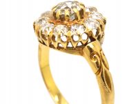 Victorian 18ct Gold & Diamond Cluster Ring