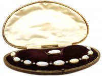 Victorian 18ct Gold, Opal & Diamond Necklace in Original Case