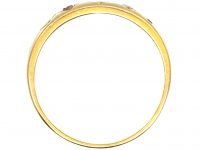 Victorian 18ct Gold, Emerald & Diamond Five Stone Gypsy Ring