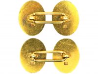 Victorian 18ct Gold Cufflinks Engraved with Savage Men
