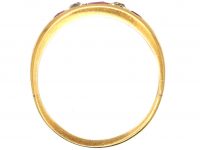 Edwardian 18ct Gold, Pink Sapphire & Diamond Five Stone Ring