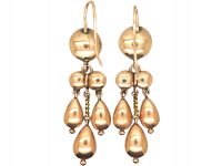 Georgian Harlequin Triple Drop Earrings