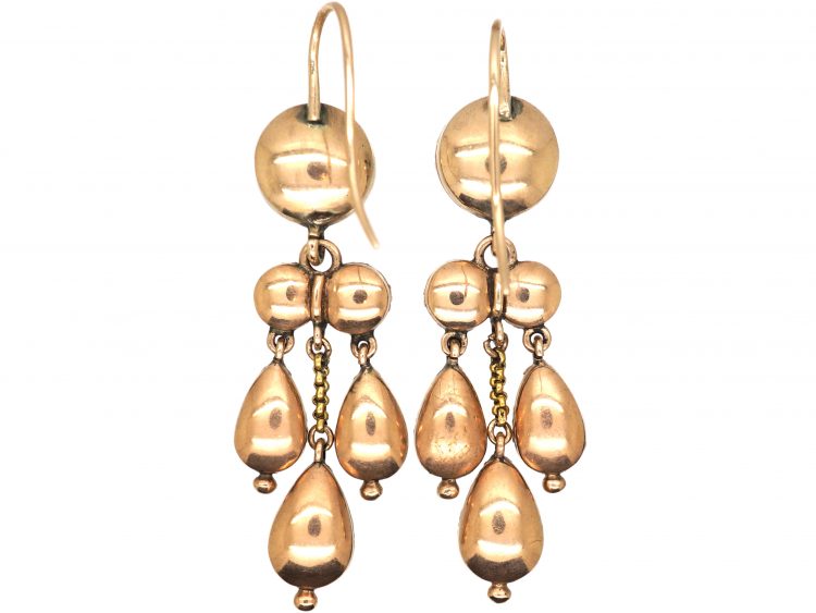 Georgian Harlequin Triple Drop Earrings