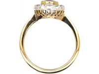 Edwardian 18ct Gold & Platinum, Ruby & Diamond Cluster Ring