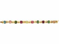 Retro 18ct Gold Harlequin Bracelet
