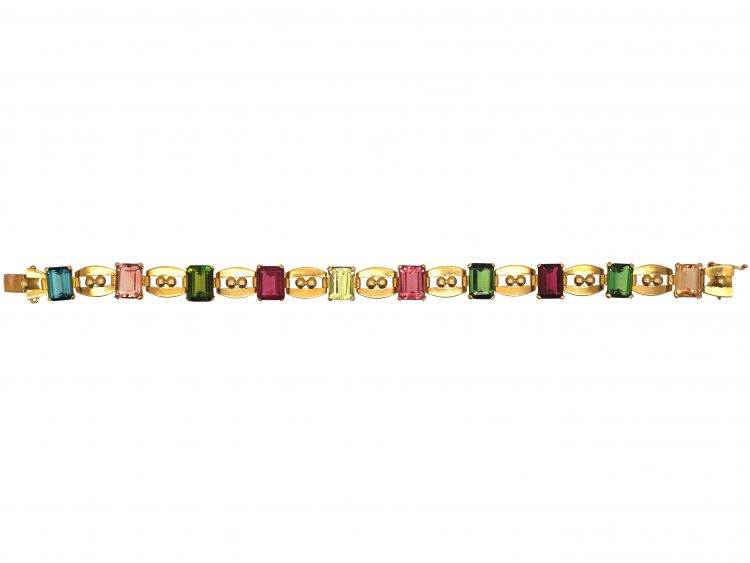 Retro 18ct Gold Harlequin Bracelet