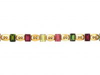 Retro 18ct Gold Harlequin Bracelet