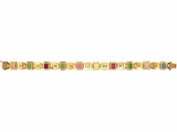 Retro 18ct Gold Harlequin Bracelet